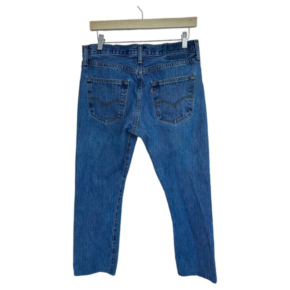 Levi's 501 Button Fly Straight Jeans Hemmed Waist 31" Inseam 28.5" - Picture 9 of 11